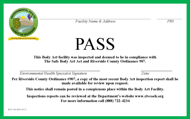 Pass body art card