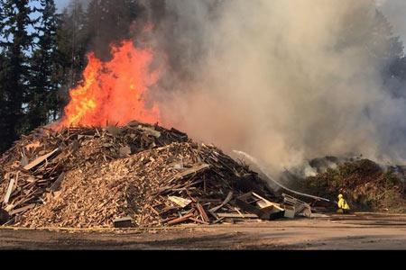 green waste burning